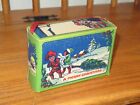 Vintage Christmas Candy Cookie Box 1940's NOS Happy New Year Tree Cutting (CH198