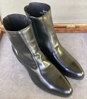 Laredo Mens Boots Sz 12 EW Black Leather Short Zip Western 62001