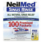 NeilMed Sinus Rinse All Natural Relief 100 Premixed Packets All-Natural,