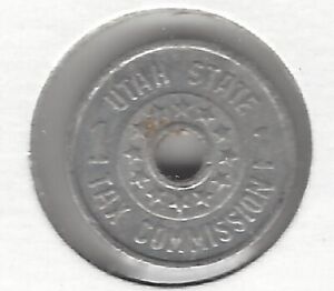STATE OF UTAH Sales Tax Token, 2 Mill/Mil (1/5¢) METAL Partial Cent Coin