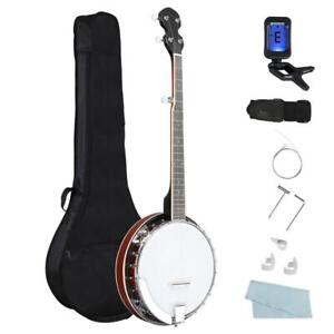 Ktaxon 5 String Geared Tunable Banjo 24 Brackets Right Handed With Straps Picks