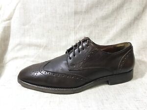 Johnston & Murphy 1850 Brown Leather Wingtip Oxford Shoes Men's 11