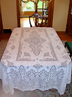 Vtg Quaker Lace Banquet Tablecloth 106