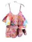 NWOT Love Highlight Babydoll Ruffle Cloud Dress Watercolor