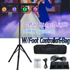4-Par Stage LEDs Lights DJ Band Lighting System Strobe Effect Light Party Disco