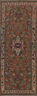 Vintage Brown Mahal Traditional Floral Hand-knotted Hallway Wool Runner Rug 3x9
