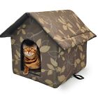 Cat Houses for Outdoor Cats Waterproof Feral Cat Shelter Warm and Insulated S...