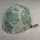 US Army USMC Airborne M1-C Helmet W Mitchell Camo Cover Vietnam War