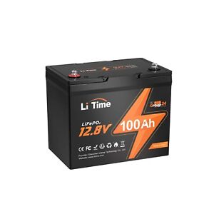 LiTime 12V 100Ah BCI Group 24 LiFePO4 Lithium Battery Built-In 100A BMS 1280Wh