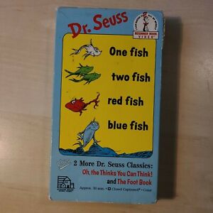 Vintage Dr. Seuss One Fish Two Fish Red Fish Blue Fish VHS 1989 edition!