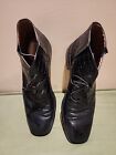 Men's Vintage Marco Vicci Black Crocodile Leather Ankle Dress Boots - Size 11M