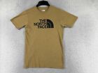 The North Face Shirt Men Small Beige Short Sleeve Crew Neck Tri-Blend Poly Rayon