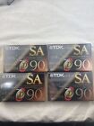 New ListingTDK SA90 Blank Cassette Tapes 90min High Bias Type II --LOT of 4 tapes --NEW