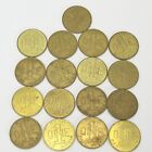 Ryko One Car Wash Token Blank Reverse Lot of 17 Very Rare Vintage Brass