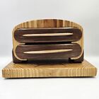Signed Handmade Wood Carved Bandsaw Jewelry Trinket Puzzle Box & Vanity Tray