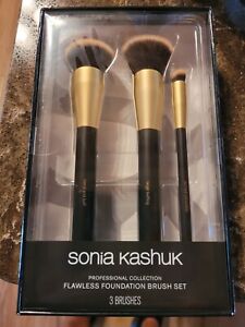 SONIA KASHUK Professional Flawless Foundation Makeup Brush Set Three Brushes