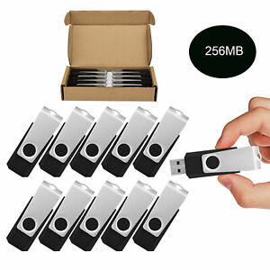 Wholesale Sale 10/ 30/ 50/100pcs 256MB Metal Swivel USB Flash Drive Memory Stick