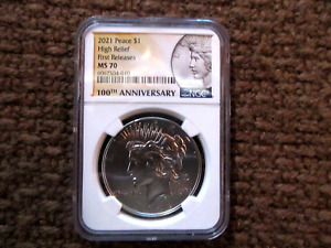 2021 PEACE DOLLAR NGC MS 70 HR FIRST RELEASE (OGP&COA)