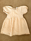 Zara Girls Dress 4-5 Years Pale Pink Textured Fabric Pullover GREEN STAIN.