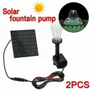 200L/H Solar Power Panel Kit Fountain Pool Pond Garden Submersible Water Pump 2x