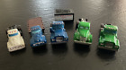 LOT OF 5 VINTAGE TOY RESIN SEMI TRACTOR TRUCKS, ALL MISSING 1 OR MORE WHEELS