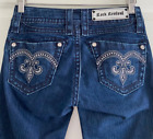 Rock Revival Adele Boot Cut Jeans Womens Sz 27 x 34 Rhinestone Bling Skinny Pant