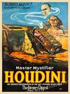 Houdini Master Mystifier 1926 Magic Escape Poster - 18x24