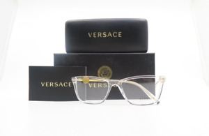 Versace MOD. 3299-B 148 55mm Clear and Gold New Women's Eyeglasses Frames.