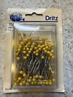 Dritz Fine Sharp Pins 4mm Yellow Plastic Heads 250ct NEW