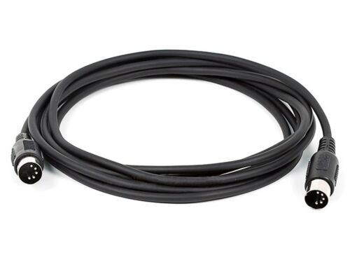 Monoprice 10ft MIDI Cable - Black With Keyed 5-pin DIN Connector