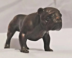 Vintage Heavy Solid Brass Bulldog Miniature Statue Figurine