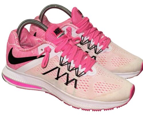 Nike Zoom Winflo 3 Running Workout Shoes Size 7 Women’s Sneakers Pink White