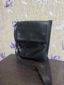 GUCCI Bag Men Black Leather Messenger Shoulder Bag