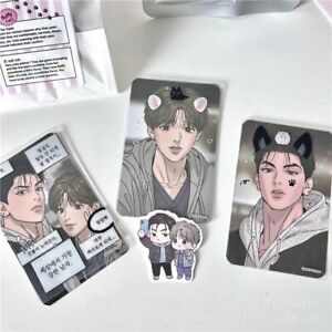 3pcs Korean BL Manwha Jinx Anime Card Sticker Joo Jaekyung Film Tape Sticker