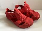 Nike Toddler Unisex Size 9C Red Solid Water Shoes Sandals