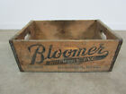 1920s Wooden Bloomer Beer CASE BOX CRATE Bloomer Wisconsin Brewery Vtg Antique