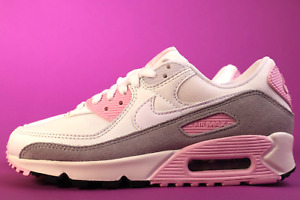 NEW Nike Air Max 90 White Pink Womens Size 6 Shoes Sneaker FN7489-100 Box No Lid