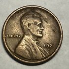 1921-S VF Lincoln wheat cent. Lamination flakes. #m3