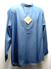 Frontier Classics Collarless BLUE 100% cotton shirt Runs XLarge 58 