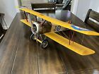 Yellow Sopwith Came Plane 1:18 Scale Model W/ Wood Propeller Elias Dorking
