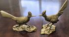 Two Large Brass  Roadrunner Figurines Fine Detail Shows Both Standing & Running