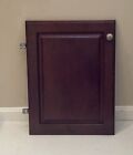 Merillat wooden dark cherry wood kitchen cabinet door w/ hinges replacement KCMA