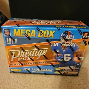 2021 NFL Panini Prestige Football Trading Card Mega Box 1 AUTO On Avg Sealed New