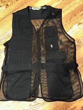 Bob Allen 240M Mesh Shooting Vest, Black   Right Hand, XL Large Zip Up Front