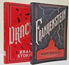 DRACULA by Bram Stoker FRANKENSTEIN by Mary Shelley Soft Leather Bound Brand NEW
