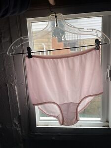 Vintage Nylon Panties Pink Huge Mushroom Granny Panty Pink Sheer Sissy Sz 9?