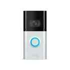 Ring Video Doorbell 3 Plus Satin Nickel Motion Security Camera Wireless
