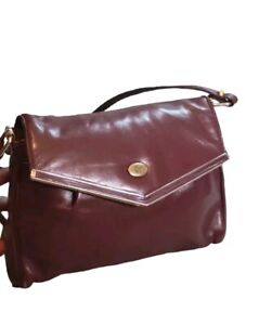 Vintage 70s Etienne Aigner Leather Shoulder Bag Purse Hand Made Red *see descipt