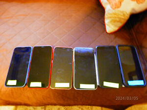Lot of 6 IPHONES 11, 12 and 13 FOR PARTS ONLY