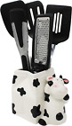 Cow Utensil Holder Kitchen Crock Storage Cow Print Stuff Accessories Cow Gifts